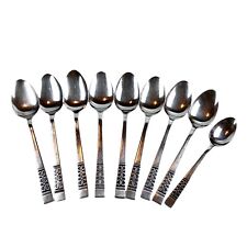 Vtg 9pc Rogers Co. CASA VISTA Stainless Steel Dinner Spoon (8) + 1 Oval Soup for sale  Shipping to South Africa