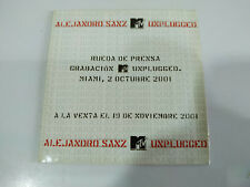 ALEJANDRO Sanz Unplugged + Roue Presse Miami 2001 - Single Promo CD - 2T segunda mano  Embacar hacia Argentina