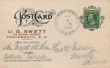 Usado, U.G. SWETT, 35 BRIDGE STREET, PORTSMOUTH, N.H. PUBLICIDADE VENDAS CHAMADA PC. 1909 comprar usado  Enviando para Brazil