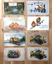 ANTIQUE EARLY 1900s LOT OF 8 EASTER CHICK POSTCARDS - 5 WITH 1 & 2 CENT STAMPS for sale  Shipping to South Africa