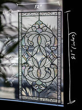 Painel de vitral estilo Tiffany trailer chanfrado transparente diamante vitoriano comprar usado  Enviando para Brazil