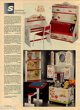 1984 ADVERT Strawberry Shortcake Kid's Bedroom Furniture Toy Chest Desk Shelves for sale  Shipping to South Africa
