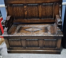 oak storage bench for sale  WIRRAL
