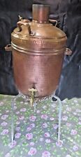 Used, ANTIQUE WATER BOILING POT HAMMERED COPPER SPOUT FIRE PIT HEATER COAL WOOD FUEL  for sale  Shipping to Canada