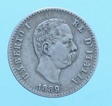 UMBERTO I 50 CENTESIMI 1889 ROMA MONETE COLLEZIONE ARGENTO SILVER COIN CURRENCY, usato usato  Firenze