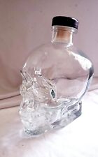 Decantador de vidro Crystal Head Skull 750 ml garrafa de vodca vazia cortiça de madeira original, usado comprar usado  Enviando para Brazil