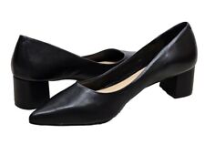 Sapatos femininos AREZZO preto baixo bloco bomba biqueira pontiaguda 10B FEITO NO BRASIL comprar usado  Enviando para Brazil