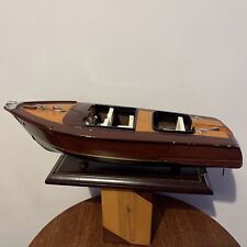 Riva Model Boat Unfinished Project Beautiful Wooden Project 14” (36cm), used for sale  Shipping to South Africa