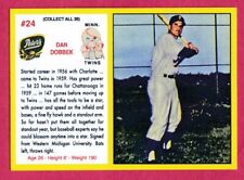 1961 Peters Meats tarjeta de arte #24 de Dan Dobbek-- Minnesota Twins segunda mano  Embacar hacia Argentina