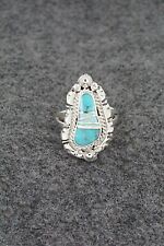 Turquoise, Opalite & Sterling Silver Ring - James Manygoats - Size 7 for sale  Shipping to South Africa
