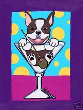 Boston terrier martini for sale  Shipping to Ireland