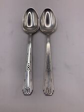 Wm Rogers Silverplate  Friendship Medality 2 Teaspoons  6” Art Deco for sale  Shipping to South Africa