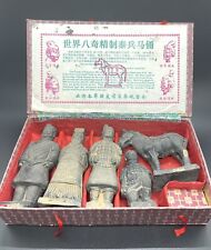 Used, VINTAGE TERRACOTTA OF QIN DYNASTY EMPEROR SHI WARRIOR ARMY STATUES. W/BOX for sale  Shipping to Canada