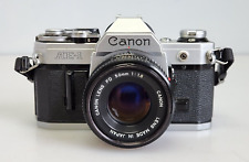 Câmera de Filme Canon AE-1 SLR 35mm, Lente FD 50mm f/1.8, Incêndios no Obturador, Não Testada comprar usado  Enviando para Brazil