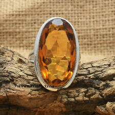 Citrine 925 Sterling Silver Ring Mother's Day Handmade Jewelry All Size EC-189, used for sale  Shipping to South Africa