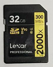 Tarjeta Lexar Professional 2000x 32 GB SDXC UHS-II (LSD32GCBNA2000R) segunda mano  Embacar hacia Argentina