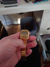 Usado, Casio Vintage 33mm Caixa de Resina Dourada com Pulseira de Aço Inoxidável Dourada, Unissex... comprar usado  Enviando para Brazil