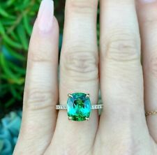 Certified Natural Green Emerald 925 Sterling Silver Ring Gift For Free Ship for sale  Shipping to South Africa