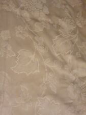 Cream Embossed Floral Pattern Tab Top Curtains X1 Pair 67x80in for sale  Shipping to South Africa