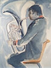 Original watercolour tuba for sale  WIRRAL
