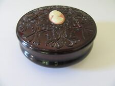Used, Vintage 1970s Avon CAMEO Ruby Footed Beauty Dust Powder Container Remnant Jar  for sale  Coopersburg