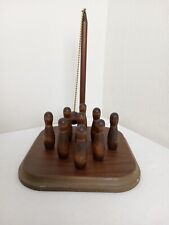 SOLID WOOD BAR SKITTLES GAME | wooden bowling set for sale  Shipping to South Africa