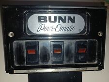 Bunn Commercial Coffee Maker Bunn-O-Matic Replacement PARTS 3 Switch & Panel , used for sale  New York
