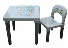 Used, KIDS TABLE  CHAIR SET ABC Alphabet Grey - Toddlers DS5561G - BOX for sale  Shipping to South Africa