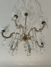 Crystal glass chandelier for sale  SHEPPERTON