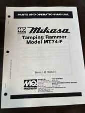 Mikasa multiquip mt74f for sale  Santa Rosa