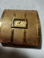 Caja de maquillaje Antigüedades de Evan década de 1940 con el reloj hecho en suiza, espejo, estuche de 65 mm. segunda mano  Embacar hacia Argentina