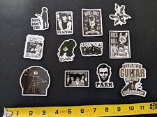 Lote de 12 calcomanías de Ramones, Linkin Park, heavy metal, rock and roll, punk, slash y más segunda mano  Embacar hacia Argentina