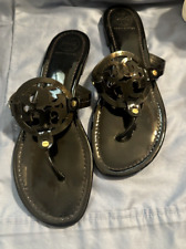 Sandálias tanga TORY BURCH preta patenteada medalhão 11M feitas no Brasil, usado comprar usado  Enviando para Brazil
