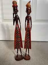 African wooden figures for sale  WITHAM