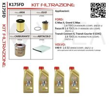 KIT TAGLIANDO FORD C-MAX II 1.6 TDCI 85CV 70KW DAL 12/2010 +  OLIO CASTROL 5W30 comprar usado  Enviando para Brazil