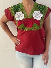 Blusa bordada floral mexicana/mexicana autêntica comprar usado  Enviando para Brazil