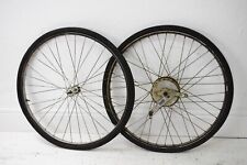 C.1940s DUNLOP ENDRICK RIMS, BH SUPER TANDEM HUB, 26 X 1 1/4" BICYCLE WHEELSET for sale  Shipping to South Africa