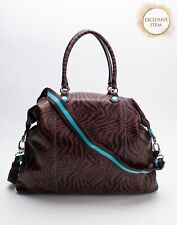 Used, RRP€245 GABS Leather Convertible Tote Bag Zebra Pattern Zipped Made in Italy for sale  Shipping to South Africa
