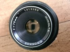 Minolta 75mm lens for sale  EASTBOURNE