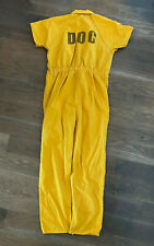 DOC Department Corrections Prison Prisoner Jail Inmate Uniform Jumpsuit Yellow for sale  Shipping to South Africa