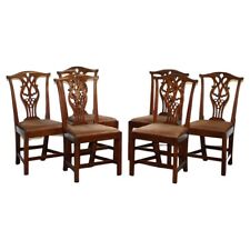 LOVELY CHIPPENDALE STYLE SET OF 6 DINING CHAIRS H FRAME for sale  Shipping to South Africa