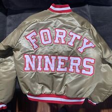 san francisco 49ers vintage  Gold bomber jacket SF Chalk Line for sale  Santa Barbara