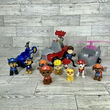 Paw Patrol Figures And Vehicles Lot Of 13 Chase Marshall Zuma Ryder Rubble, used for sale  Shipping to South Africa