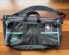 Vintage Nike Challenge Court Tennis Duffel Bag Black Pink Teal 90s, used for sale  Shipping to South Africa