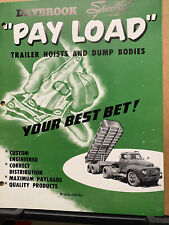 Vtg Daybrook Hydraulic Brochure ~ Trailer Hoists & Dump Bodies Trucks '53 AB 88 for sale  Roanoke