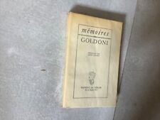 Mémoires goldoni préface d'occasion  Eyguières