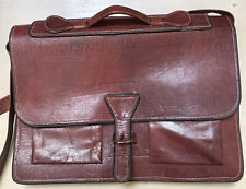 Men's Genuine Leather Briefcase Messenger Shoulder Bag Laptop Satchel Handbag VG til salgs  Frakt til Norway