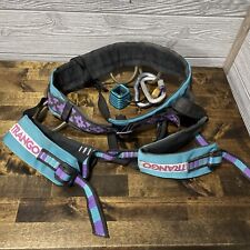 TRANGO Purple Teal Rock Climbing Harness All Around One Size, TRANGO Carabiners for sale  Shipping to South Africa