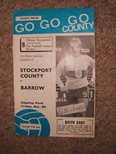 Stockport county barrow...1967 for sale  CHISLEHURST