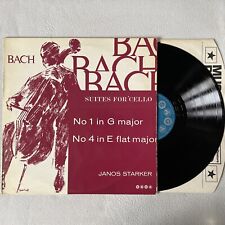 Janos Starker - Bach Suites for Cello No. 1 & No. 4 Vinyl LP Record (UK 1963) for sale  Shipping to South Africa
